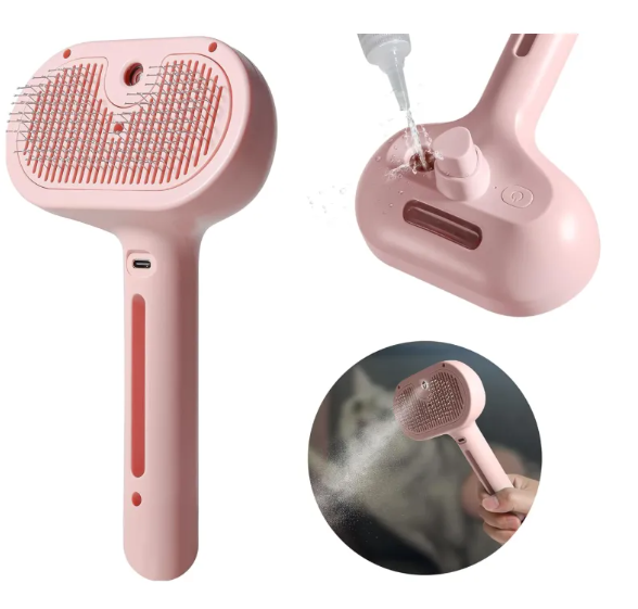 Pet Hair Spray Brush Shedding Grooming