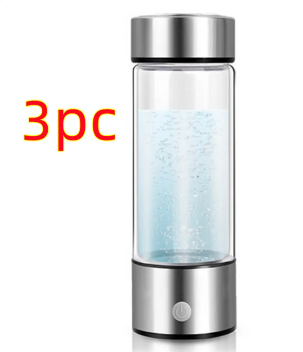 Hydrogen Water Bottle - 14oz Portable Hydrogen Water Generator with SPE/PEM Technology Rechargeable Hydrogen Rich Water Ionizer Machine for Home Gym Travel
