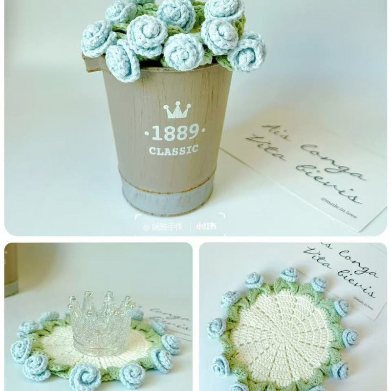 Crocheted Rose Coaster DIY Kit