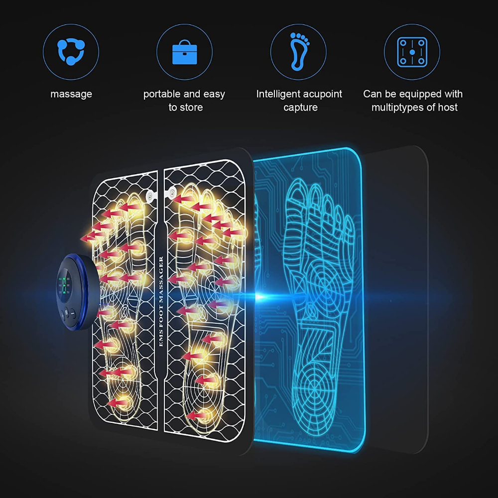 Rechargeable Foot Massage Pad 8 Modes 19 Levels