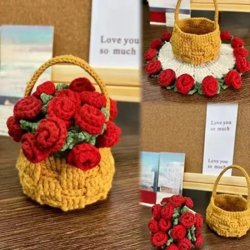 Crocheted Rose Coaster DIY Kit