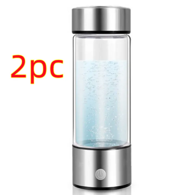 Hydrogen Water Bottle - 14oz Portable Hydrogen Water Generator with SPE/PEM Technology Rechargeable Hydrogen Rich Water Ionizer Machine for Home Gym Travel