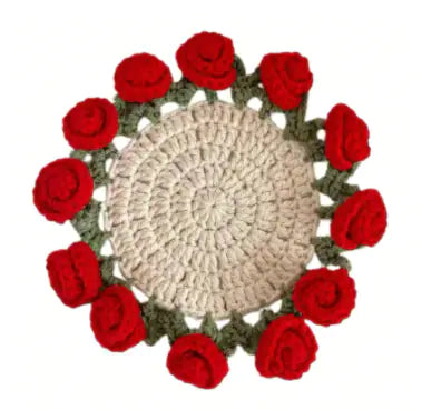 Crocheted Rose Coaster DIY Kit