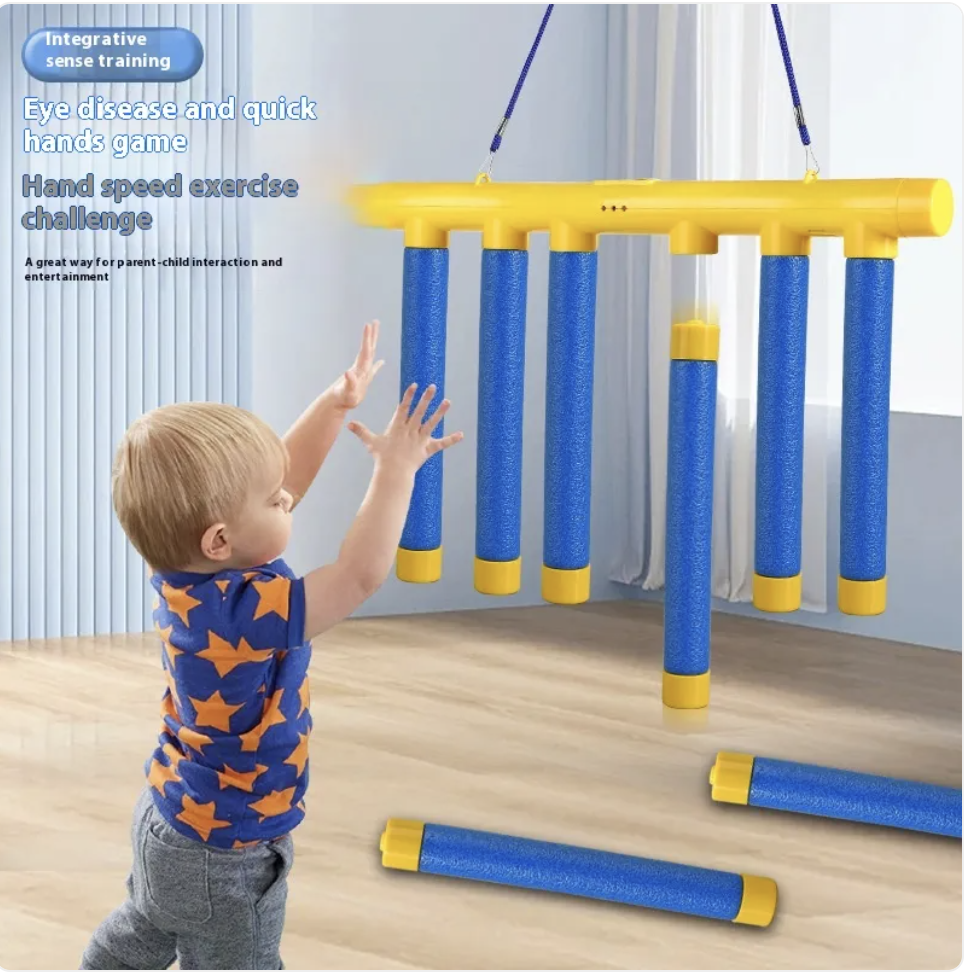 Reflex Drop Sticks Challenge Game - Hand-Eye Coordination & Reaction Training Toy, Fun Catch Falling Sticks Game for Kids, Adults
