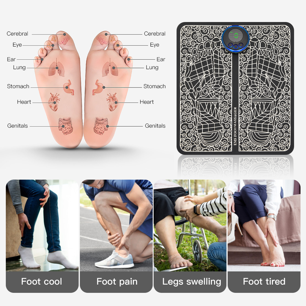 Rechargeable Foot Massage Pad 8 Modes 19 Levels