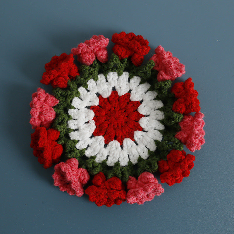 Crocheted Rose Coaster DIY Kit