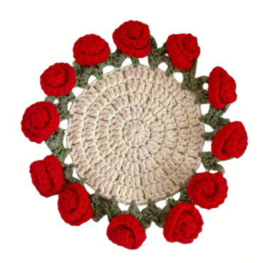 Crocheted Rose Coaster DIY Kit