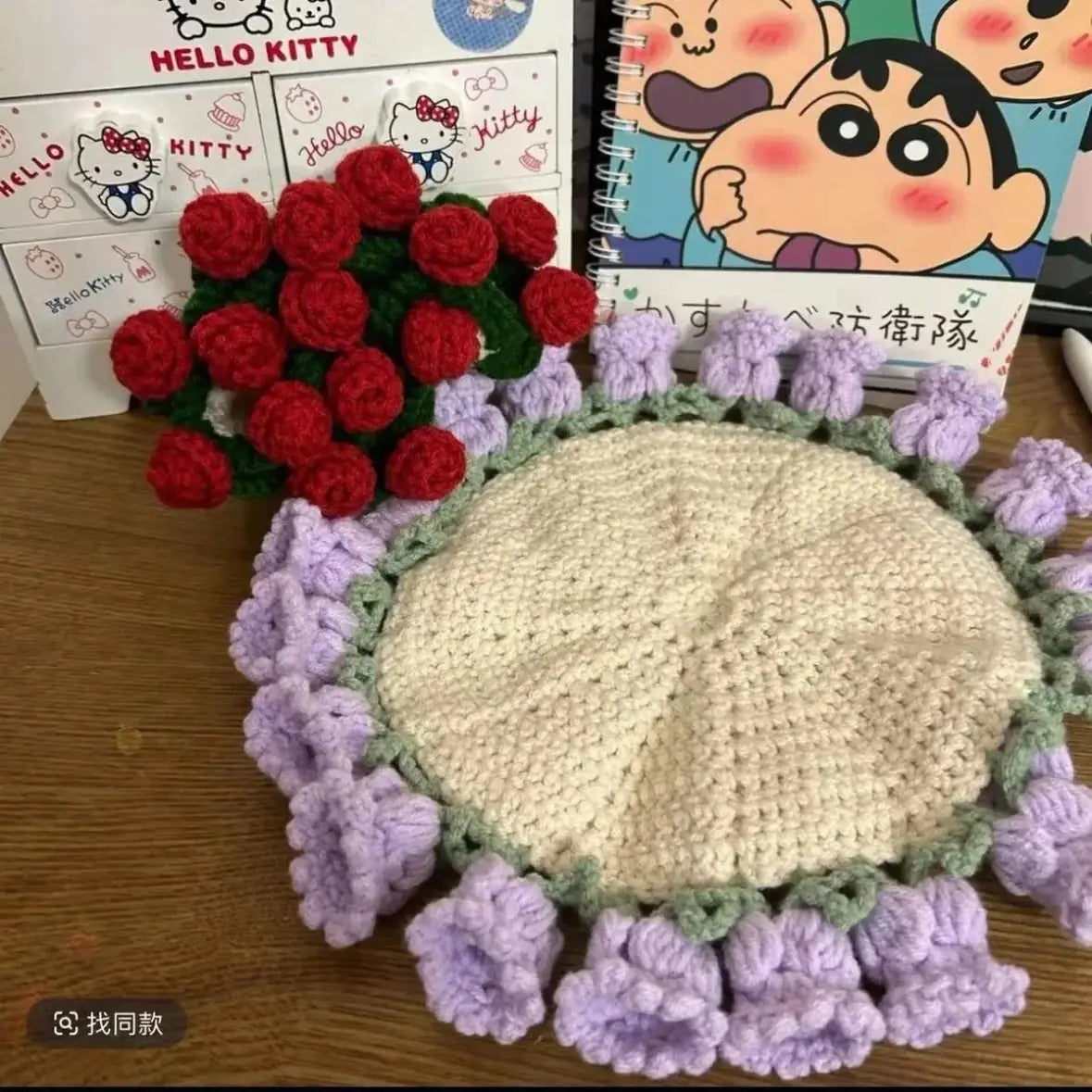 Crocheted Rose Coaster DIY Kit
