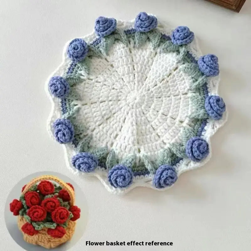 Crocheted Rose Coaster DIY Kit