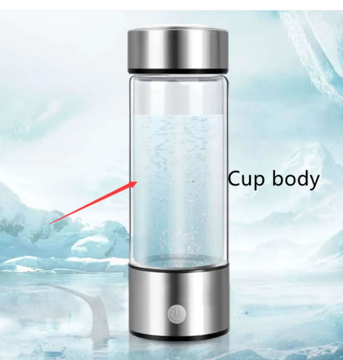 Hydrogen Water Bottle - 14oz Portable Hydrogen Water Generator with SPE/PEM Technology Rechargeable Hydrogen Rich Water Ionizer Machine for Home Gym Travel